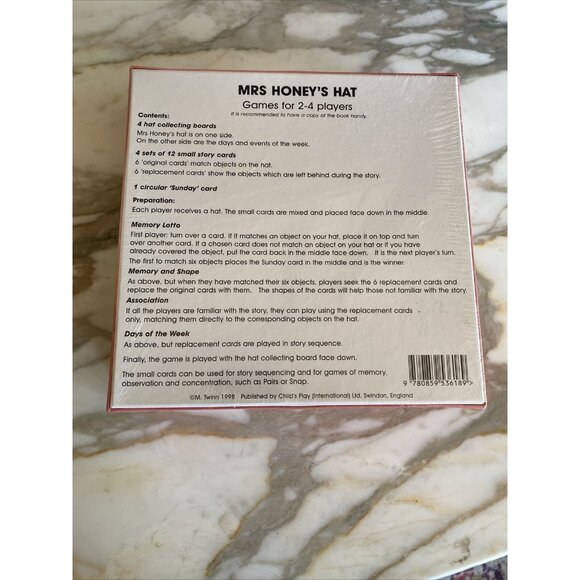 Mrs Honey's Hat Board Game Child's Play Memory Match 1998 - Picture 4 of 6